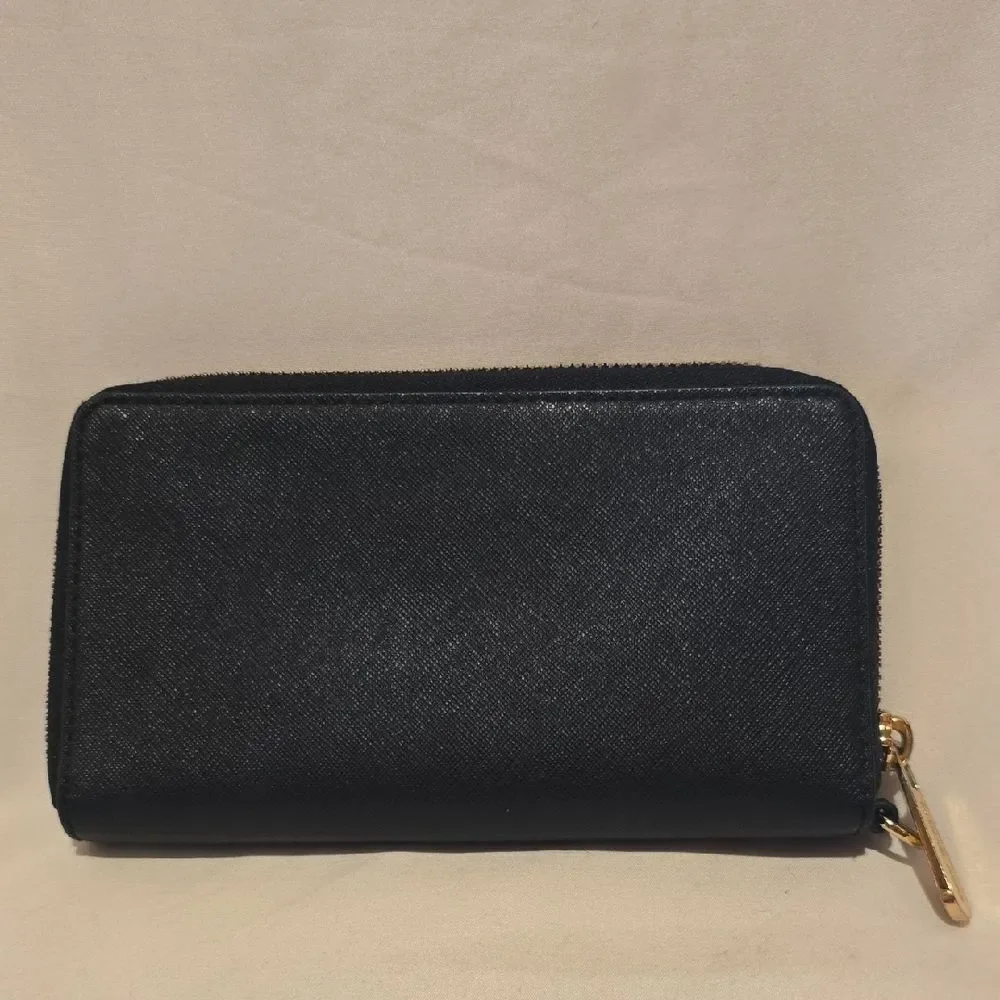 Michael Kors Black Wallet with Gold Logo